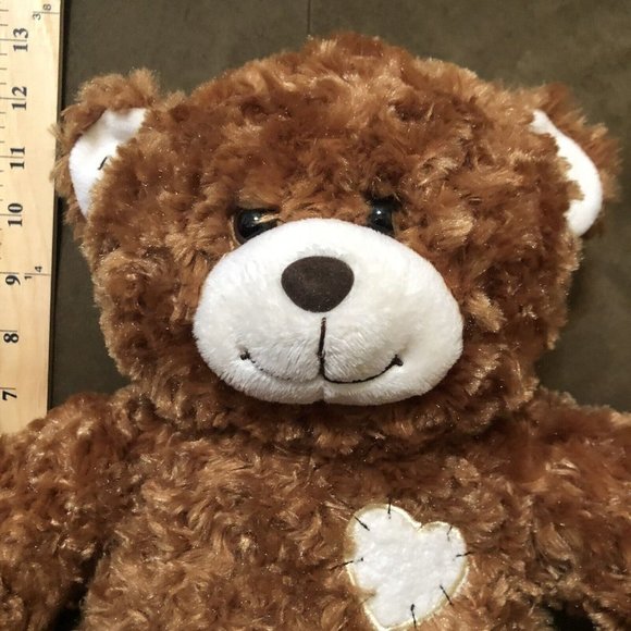 Build-A-Bear  Champ Brown Patch Work - Stitched Teddy Bear Plush BABW Gift - Picture 3 of 10